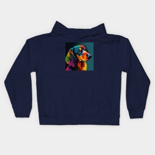 Pop Art Dachshund Dog Kids Hoodie